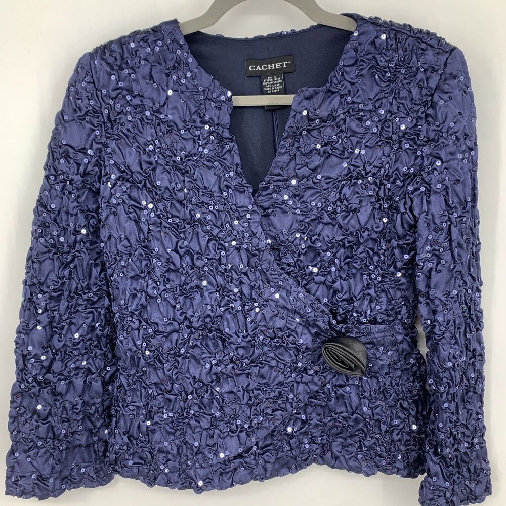 Vintage Cachet Womens Medium Top Old Money Quiet Luxury Luxe Part Holiday